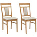 Scaun de sufragerie 2 pcs Natural și deschis - WALTI WALTI