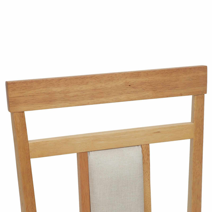 Scaun de sufragerie 2 pcs natural Lemn Solid de Cauciuc - WALTI WALTI