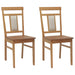Scaun de sufragerie 2 pcs natural Lemn Solid de Cauciuc - WALTI WALTI
