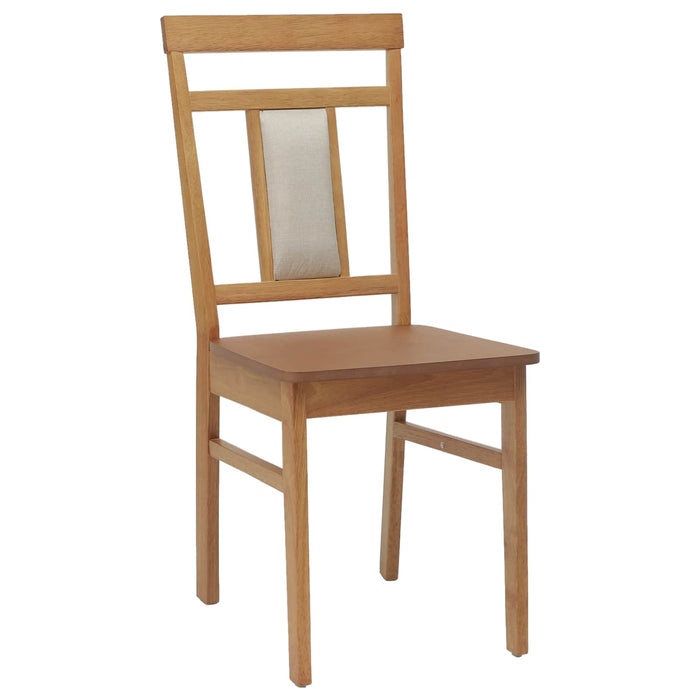 Scaun de sufragerie 2 pcs natural Lemn Solid de Cauciuc - WALTI WALTI