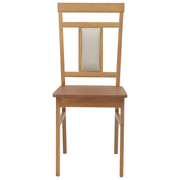 Scaun de sufragerie 2 pcs natural Lemn Solid de Cauciuc - WALTI WALTI