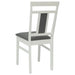 Scaun de sufragerie 2 pcs Alb și gri Lemn Solid de Cauciuc - WALTI WALTI