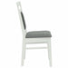 Scaun de sufragerie 2 pcs Alb și gri Lemn Solid de Cauciuc - WALTI WALTI
