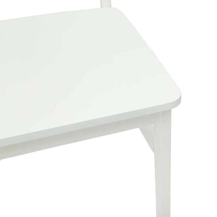 Scaun de sufragerie 2 pcs Alb Lemn Solid de Cauciuc - WALTI WALTI