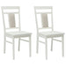Scaun de sufragerie 2 pcs Alb Lemn Solid de Cauciuc - WALTI WALTI