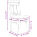 Scaun de sufragerie 2 pcs Alb și maro Lemn Solid de Cauciuc - WALTI WALTI