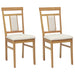 Scaun de sufragerie 2 pcs Natural și deschis - WALTI WALTI