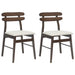 Scaun de sufragerie 2 pcs Maro deschis și deschis - WALTI WALTI