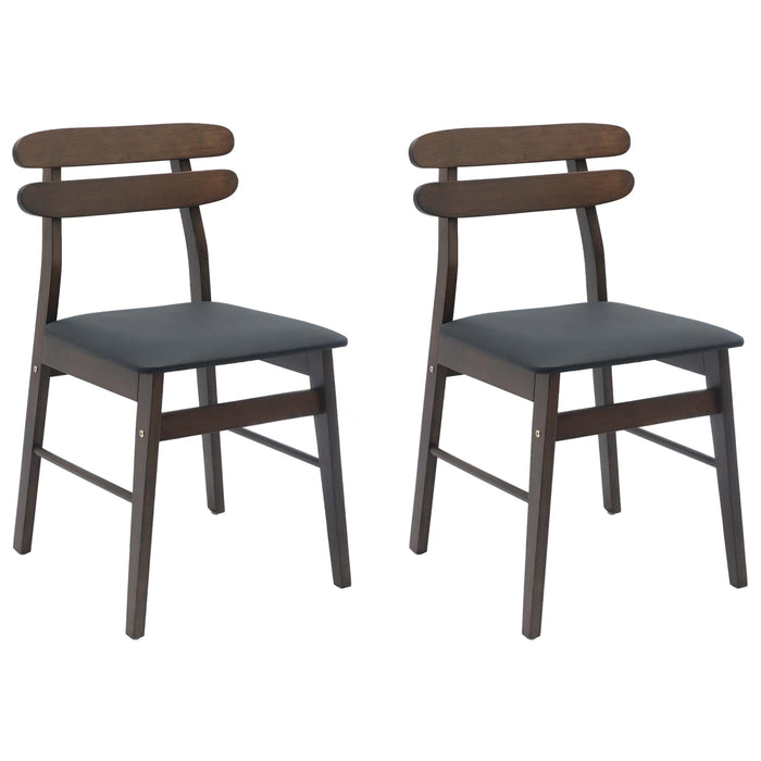 Scaun de sufragerie 2 pcs Maro deschis și negru - WALTI WALTI