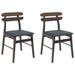 Scaun de sufragerie 2 pcs Maro deschis și negru - WALTI WALTI