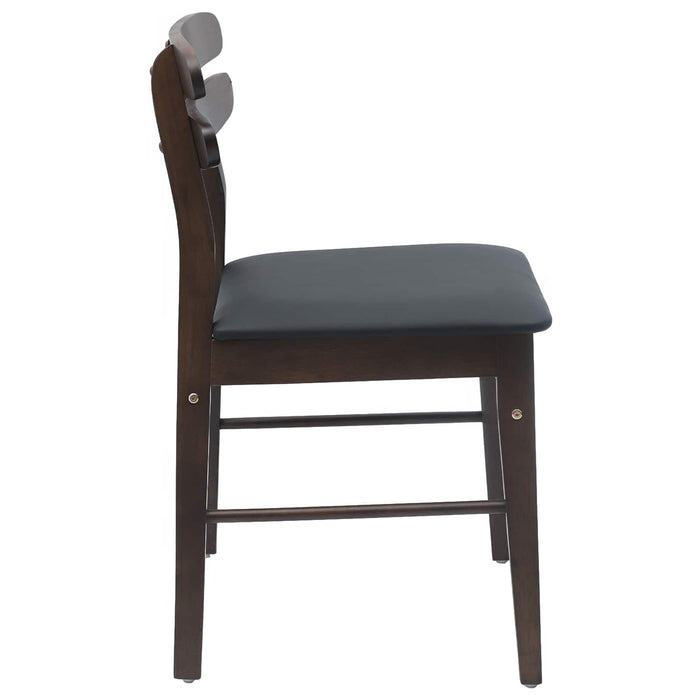 Scaun de sufragerie 2 pcs Maro deschis și negru - WALTI WALTI