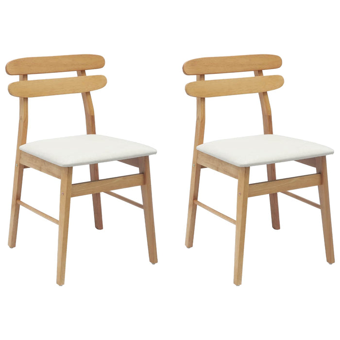 Scaun de sufragerie 2 pcs Natural și deschis - WALTI WALTI