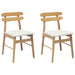 Scaun de sufragerie 2 pcs Natural și deschis - WALTI WALTI