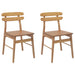 Scaun de sufragerie 2 pcs natural Lemn Solid de Cauciuc - WALTI WALTI