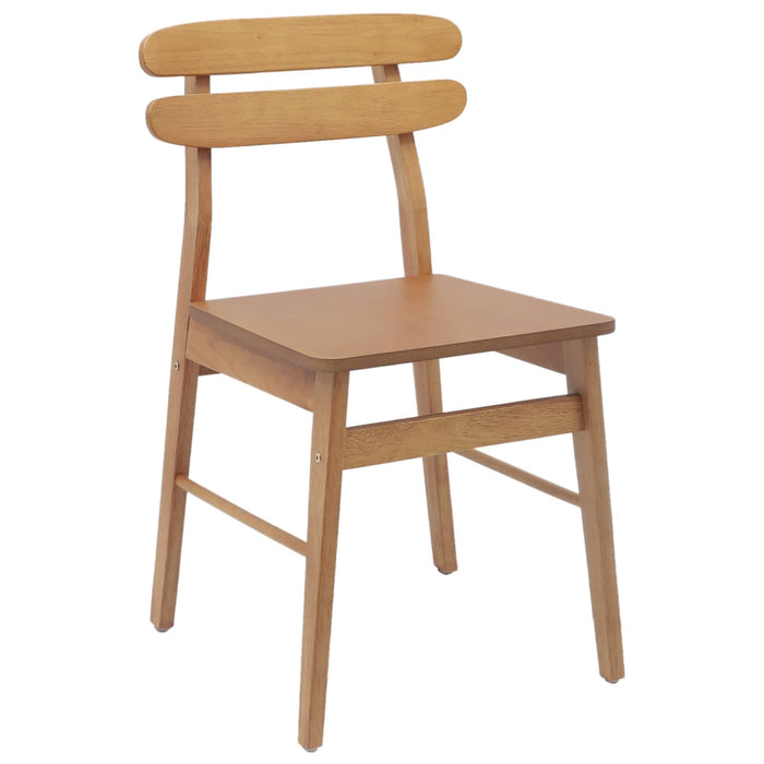 Scaun de sufragerie 2 pcs natural Lemn Solid de Cauciuc - WALTI WALTI