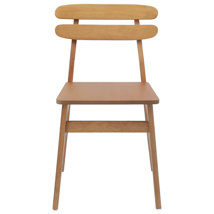 Scaun de sufragerie 2 pcs natural Lemn Solid de Cauciuc - WALTI WALTI