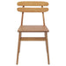 Scaun de sufragerie 2 pcs natural Lemn Solid de Cauciuc - WALTI WALTI