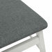Scaun de sufragerie 2 pcs Alb și gri Lemn Solid de Cauciuc - WALTI WALTI