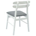 Scaun de sufragerie 2 pcs Alb și gri Lemn Solid de Cauciuc - WALTI WALTI