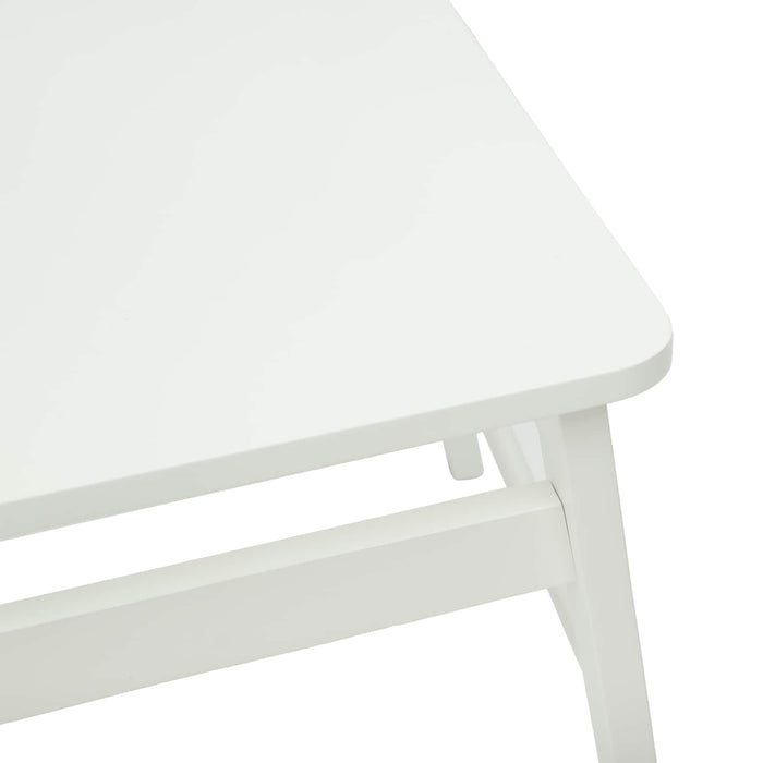 Scaun de sufragerie 2 pcs Alb Lemn Solid de Cauciuc - WALTI WALTI