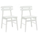 Scaun de sufragerie 2 pcs Alb Lemn Solid de Cauciuc - WALTI WALTI