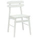 Scaun de sufragerie 2 pcs Alb Lemn Solid de Cauciuc - WALTI WALTI
