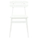Scaun de sufragerie 2 pcs Alb Lemn Solid de Cauciuc - WALTI WALTI