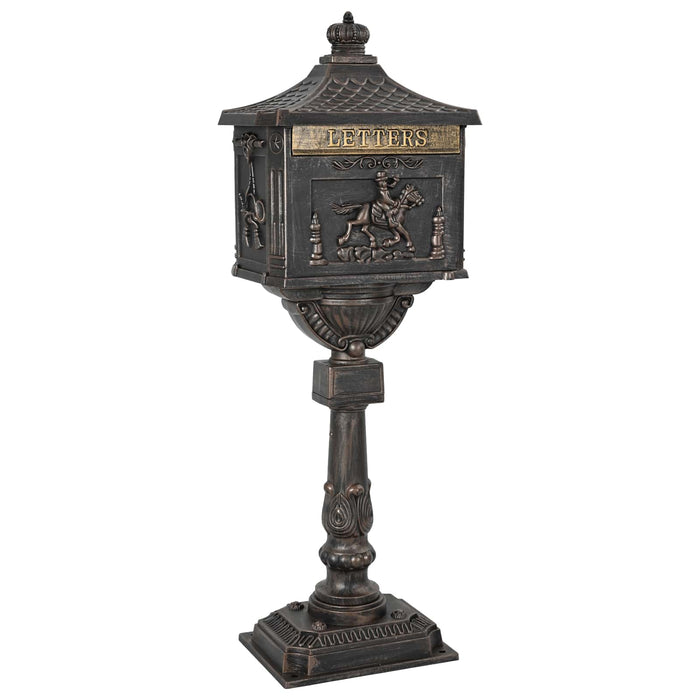Cutie poștală cu suport cu ușă Bronz 42,5 x 29,5 x 117 cm - WALTI WALTI