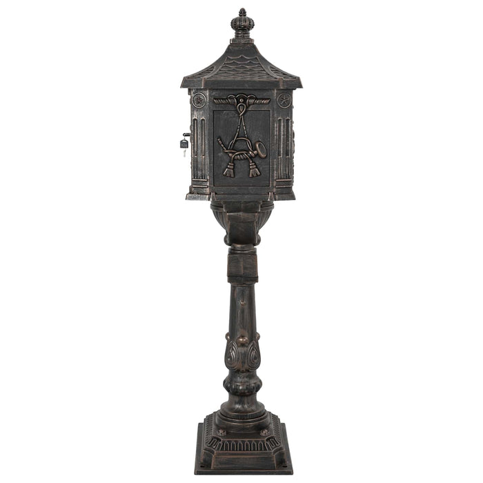 Cutie poștală cu suport cu ușă Bronz 42,5 x 29,5 x 117 cm - WALTI WALTI
