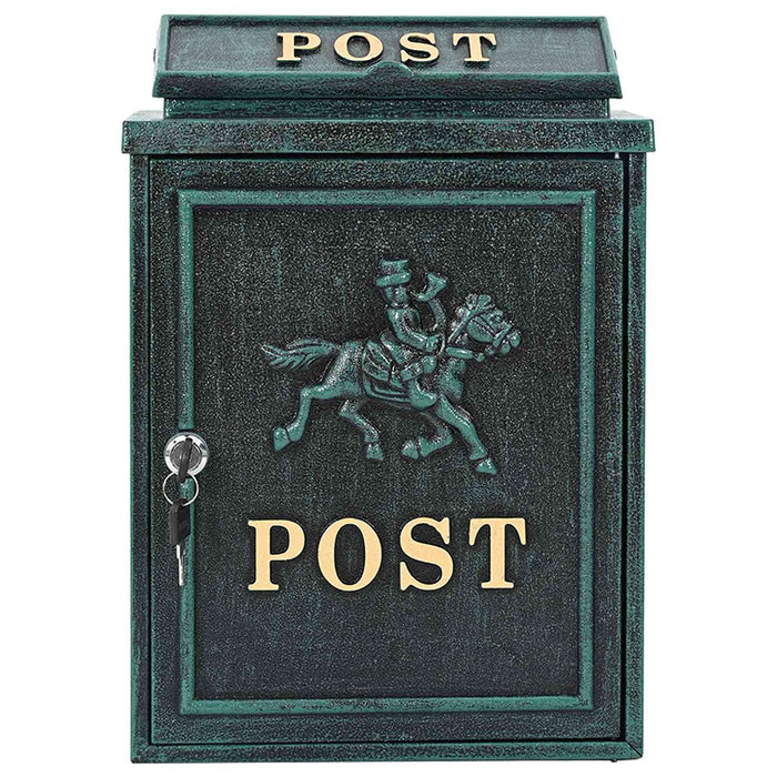 Cutie Poștală Montată pe Perete cu ușă Verde 29 x 13 x 41 cm - WALTI WALTI