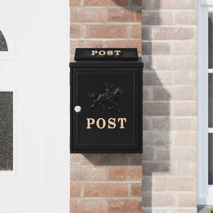 Cutie Poștală Montată pe Perete cu ușă Negru 29 x 13 x 41 cm - WALTI WALTI