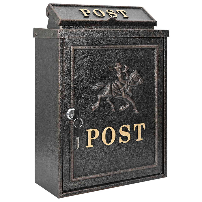 Cutie Poștală Montată pe Perete cu ușă Bronz 29 x 13 x 41 cm - WALTI WALTI