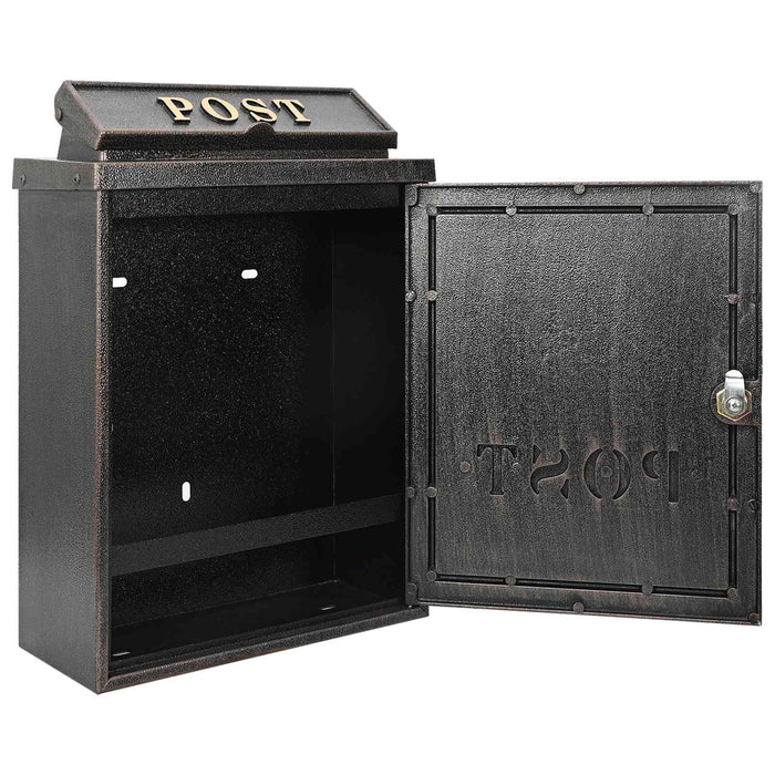 Cutie Poștală Montată pe Perete cu ușă Bronz 29 x 13 x 41 cm - WALTI WALTI