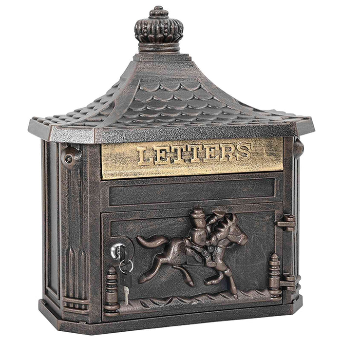 Cutie Poștală Montată pe Perete cu ușă Bronz 40,5 x 16 x 45 cm - WALTI WALTI