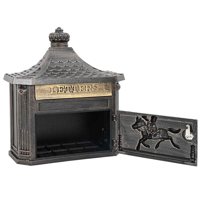 Cutie Poștală Montată pe Perete cu ușă Bronz 40,5 x 16 x 45 cm - WALTI WALTI