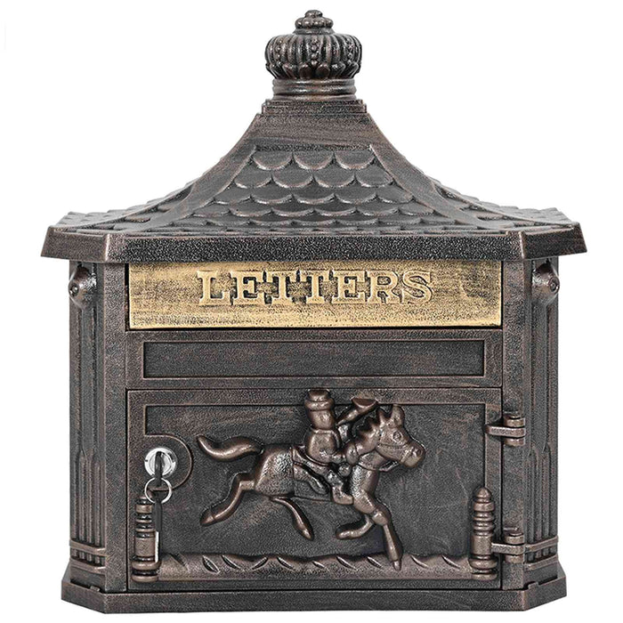 Cutie Poștală Montată pe Perete cu ușă Bronz 40,5 x 16 x 45 cm - WALTI WALTI
