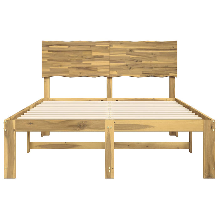 Cadru de pat dublu cu spătar ROSTOCK Alb 150 x 200 cm WALTI