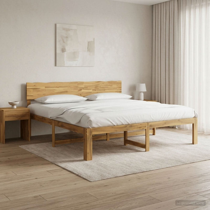 Cadru de pat dublu cu spătar ROSTOCK Alb 180 x 200 cm WALTI