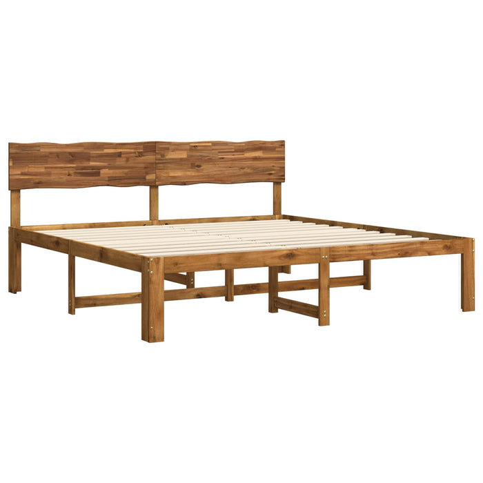 Cadru de pat dublu cu spătar ROSTOCK natural 200 x 200 cm WALTI
