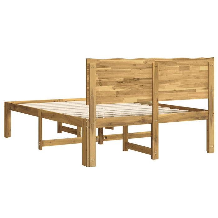 Cadru de pat dublu cu spătar ROSTOCK Alb 150 x 200 cm WALTI