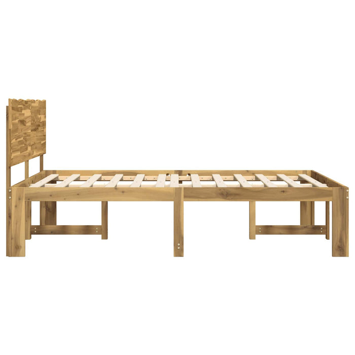Cadru de pat dublu cu spătar ROSTOCK Alb 150 x 200 cm WALTI
