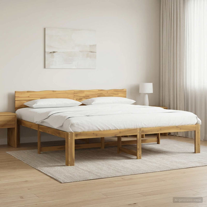 Cadru de pat dublu cu spătar ROSTOCK Alb 180 x 200 cm WALTI