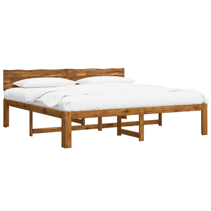 Cadru de pat dublu cu spătar ROSTOCK natural 200 x 200 cm WALTI