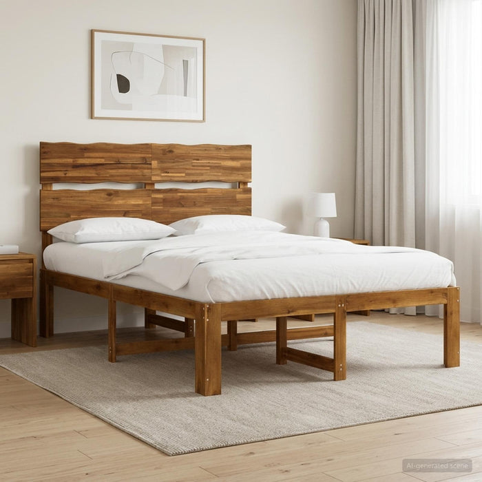 Cadru de pat dublu cu spătar ROSTOCK natural 120 x 190 cm WALTI