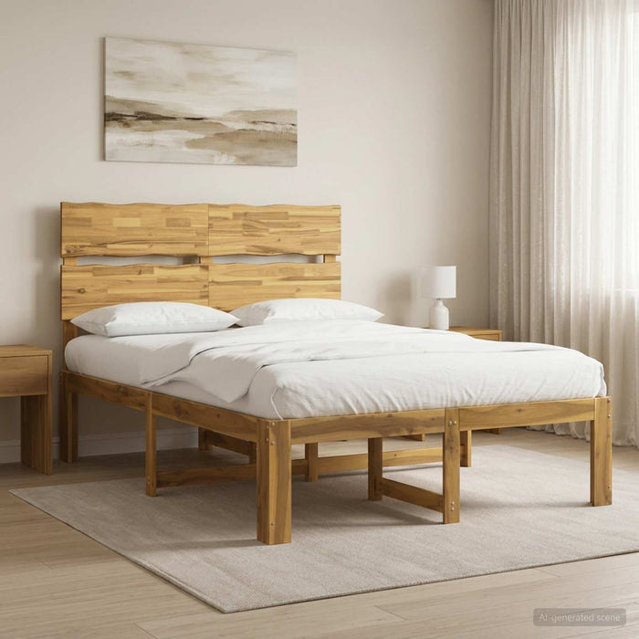 Cadru de pat dublu cu spătar ROSTOCK Alb 120 x 190 cm WALTI