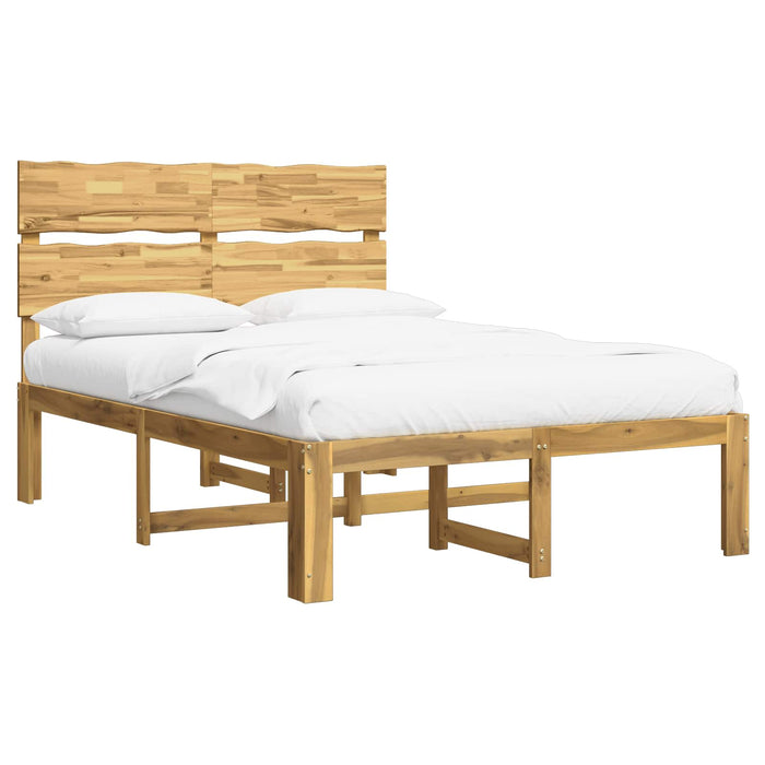 Cadru de pat dublu cu spătar ROSTOCK Alb 135 x 190 cm WALTI