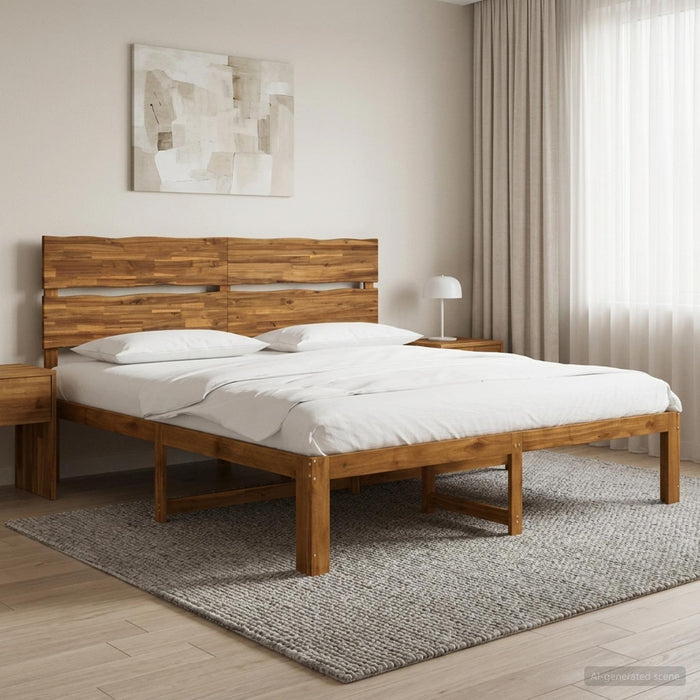 Cadru de pat dublu cu spătar ROSTOCK natural 180 x 200 cm WALTI