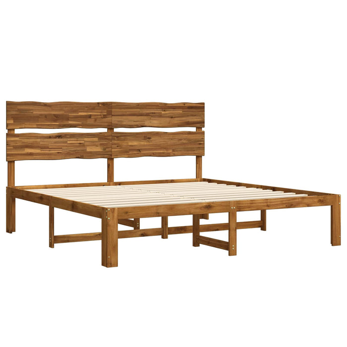 Cadru de pat dublu cu spătar ROSTOCK natural 200 x 200 cm WALTI