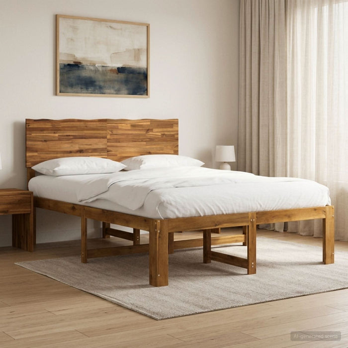 Cadru de pat dublu cu spătar ROSTOCK natural 137 x 190 cm WALTI