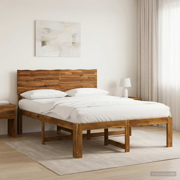 Cadru de pat dublu cu spătar ROSTOCK natural 152 x 203 cm WALTI